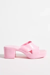 JEFFREY CAMPBELL JEFFREY CAMPBELL BUBBLEGUM HEELED SLIDE SANDALS,63268304