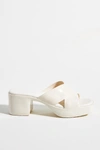 Jeffrey Campbell Women's Bubblegum Jelly Platform High Heel Slide Sandals In Beige