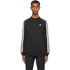 ADIDAS ORIGINALS BLACK ADICOLOR CLASSICS 3-STRIPES CREW SWEATSHIRT