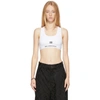 Balenciaga Embroidered Stretch-cotton Jersey Sports Bra In White