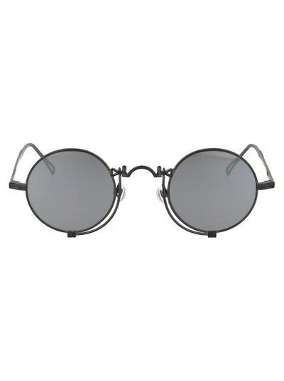 Matsuda 10601h Sunglasses In Matte Black - Silver Mirror