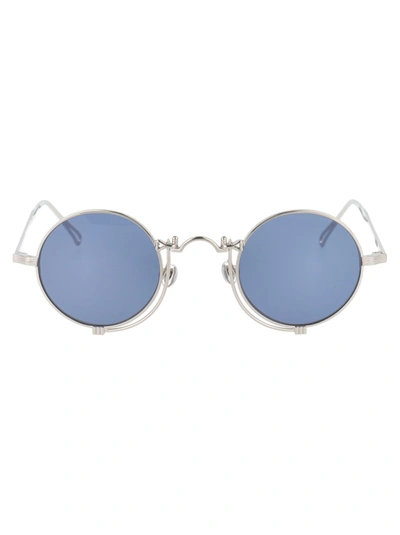 Matsuda 10601h Sunglasses In Palladium White - Cobalt Blue