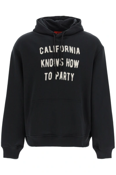 Fourtwofour On Fairfax California Sweatshirt With Graphic Print In Black