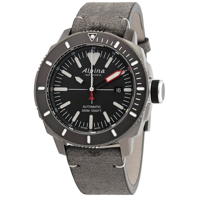 Alpina Seastrong Diver 300 Automatic Grey Dial Mens Watch Al-525lggw4tv6 In Black,grey