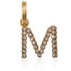 BURBERRY CRYSTAL M ALPHABET CHARM IN GOLD