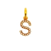 BURBERRY LADIES GOLD S CRYSTAL-EMBELLISHED LETTER CHARM