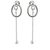 BURBERRY OVAL AND CHARM PALLADIUM-PLATED DROP EARRINGS IN PALLADIO