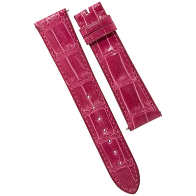 Hadley Roma Hot Pink 21 Mm Alligator Leather Strap