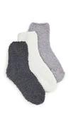 STEMS THREE PACK COZY ANKLE SOCKS,STEMS30030