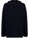 Daniela Gregis Oversized Knit Sweater Mock Neck In Black