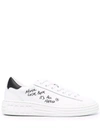 Msgm Never Look Back Sneakers In White