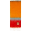 LOEWE PINK & ORANGE MOHAIR STRIPES SCARF