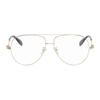 ALEXANDER MCQUEEN GOLD AVIATOR GLASSES