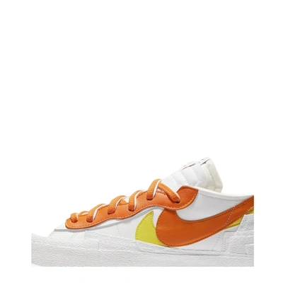 Pre-owned Nike Sacai Blazer Low White Magma Orange Sneakers Size Us 9 (eu 42.5)