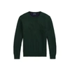 Ralph Lauren Mesh-knit Cotton Crewneck Sweater In Scotch Pine Heather