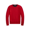 Ralph Lauren Mesh-knit Cotton Crewneck Sweater In Park Avenue Red