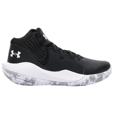 Under Armour Little Kids' Jet '21 Basketball Shoes In Black/white/white