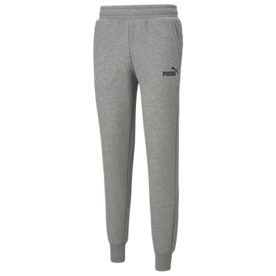 Puma Men's Embroidered Logo Fleece Jogger Sweatpants In Gray/white