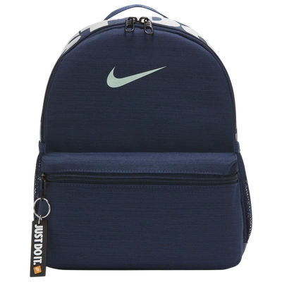 Nike Brasilia Jdi Mini Backpack In Midnight Navy/midnight Navy/white