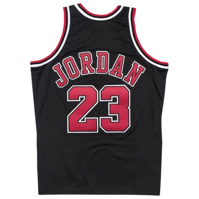 Jordan Mens Chicago Bulls Mitchell & Ness Bulls Authentic Jersey In Black