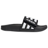 Adidas Originals Kids Black Adilette Comfort Little Kids Slides In Black/white
