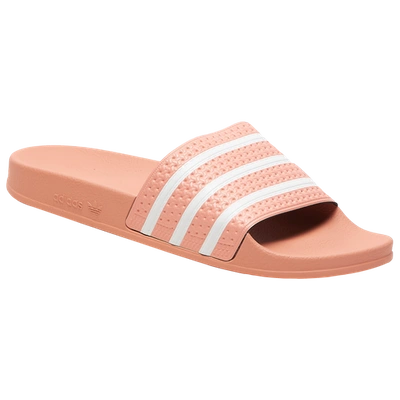 Adidas Originals Adidas Men's Originals Adilette Print Slide Sandals In Pink/white