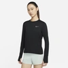 Nike Women's Dri-fit Element Running Crew In Black
