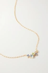 STONE AND STRAND GOLD MULTI-STONE NECKLACE