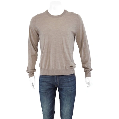 Burberry Lydden Merino Wool Crewneck Sweater In Beige