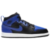 Jordan Air  1 Mid Big Kids' Shoe In Black/hyper Royal/white