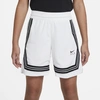 Nike Fly Crossover Big Kids' (girls') Basketball Shorts In White/black