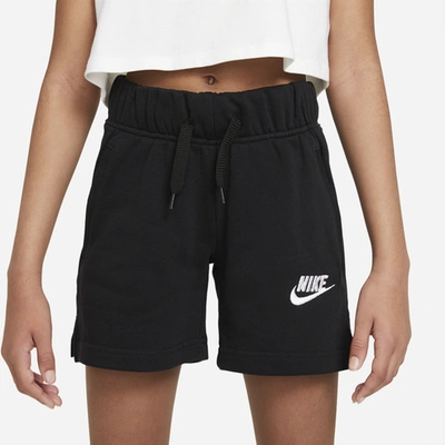 Nike Kids' Girls  Nsw Club Ft 5shorts In White/black