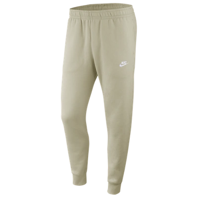 Nike Beige Fleece Sportswear Club Lounge Pants In Light Bone/light Bone/white