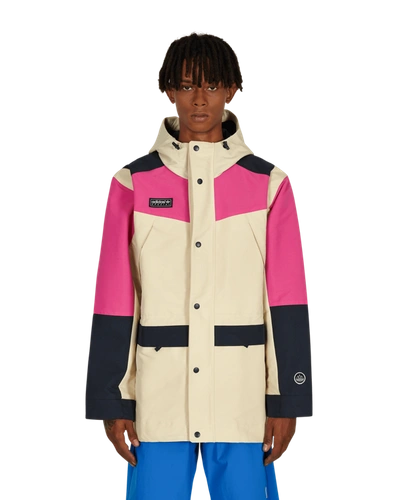 Adidas Consortium Spezial Aldrington Colour-block Shell Hooded Jacket In Neutrals
