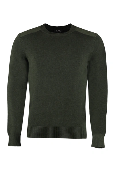 Apc A.p.c. Crewneck Knitted Jumper In Navy