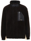 Ambush Hooded Jacket In Black And Beige In Brown