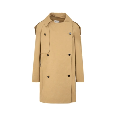 Khaite Eden Double-breasted Cotton-twill Trench Coat In Khaki