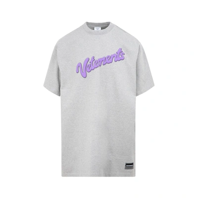 Vetements Logo-print T-shirt In Grey
