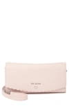 Ted Baker Safinna Scalloped Leather Purse In Dusky Pink