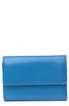 Mundi Rio Indexter Trifold Leather Wallet In 40n-french Blue