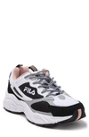 Fila Recollector Colorblock Leather Sneaker In White/ Black/ Pink