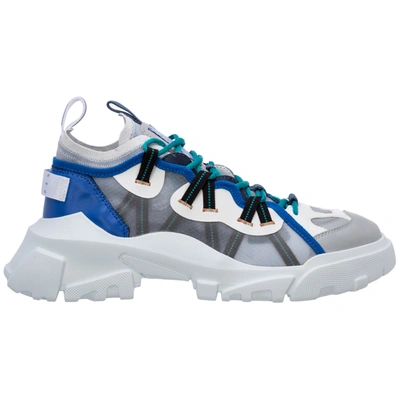 Mcq By Alexander Mcqueen Grey & Blue Orbyt Descender Sneakers In White