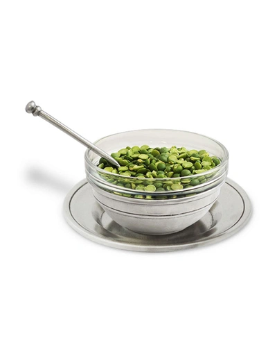 Match Condiment Uno Bowl With Spoon And Saucer