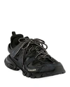 Balenciaga Track Rubber And Mesh Sneakers In Black