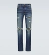 Amiri Mens Deep Classic Indigo Mx1 Slim-fit Slim Stretch-denim Jeans 32 In Deep Indigo