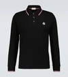 MONCLER LONG-SLEEVED POLO SHIRT WITH LOGO,P00588262