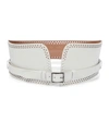 Alaïa Laser-cut Leather Corset Belt In White