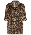Dolce & Gabbana Diva Leopard-print Silk-twill Shirt In Multicoloured