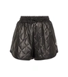 DOLCE & GABBANA QUILTED LEATHER SHORTS,P00575039