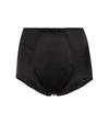 Dolce & Gabbana Satin High-waisted Panties In Multi-colored